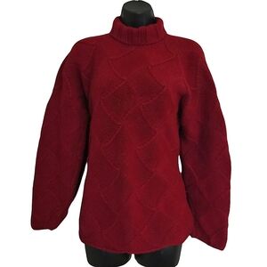 ☆Daniel Bishop Red Turtleneck Cashmere Sweater☆